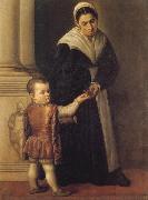 Marescalca, Pietro Child with Nurse oil on canvas